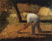 Georges Seurat The Peasant Hoe Soil china oil painting reproduction